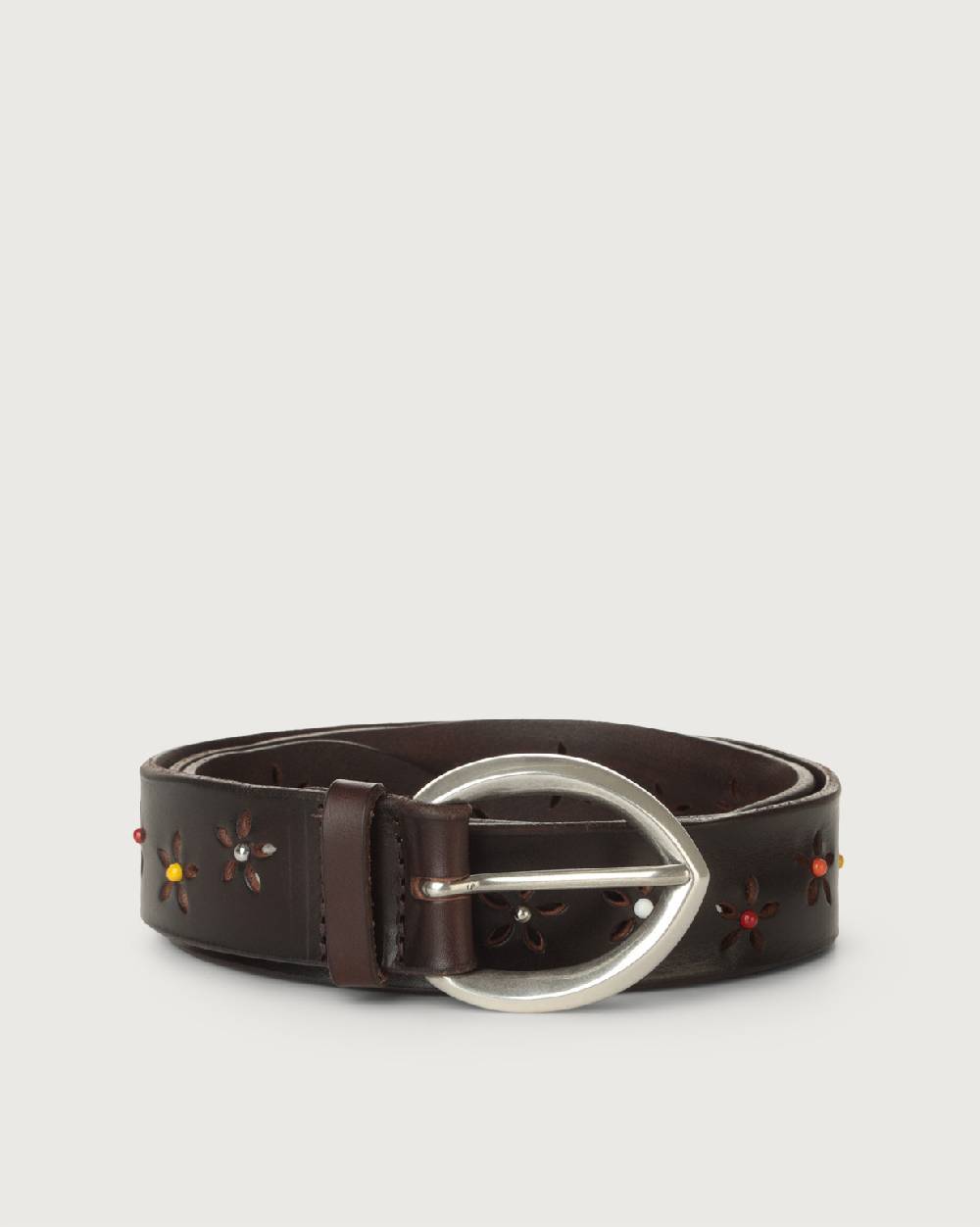 Orciani Cintura Bull Soft B in cuoio con borchie 2025