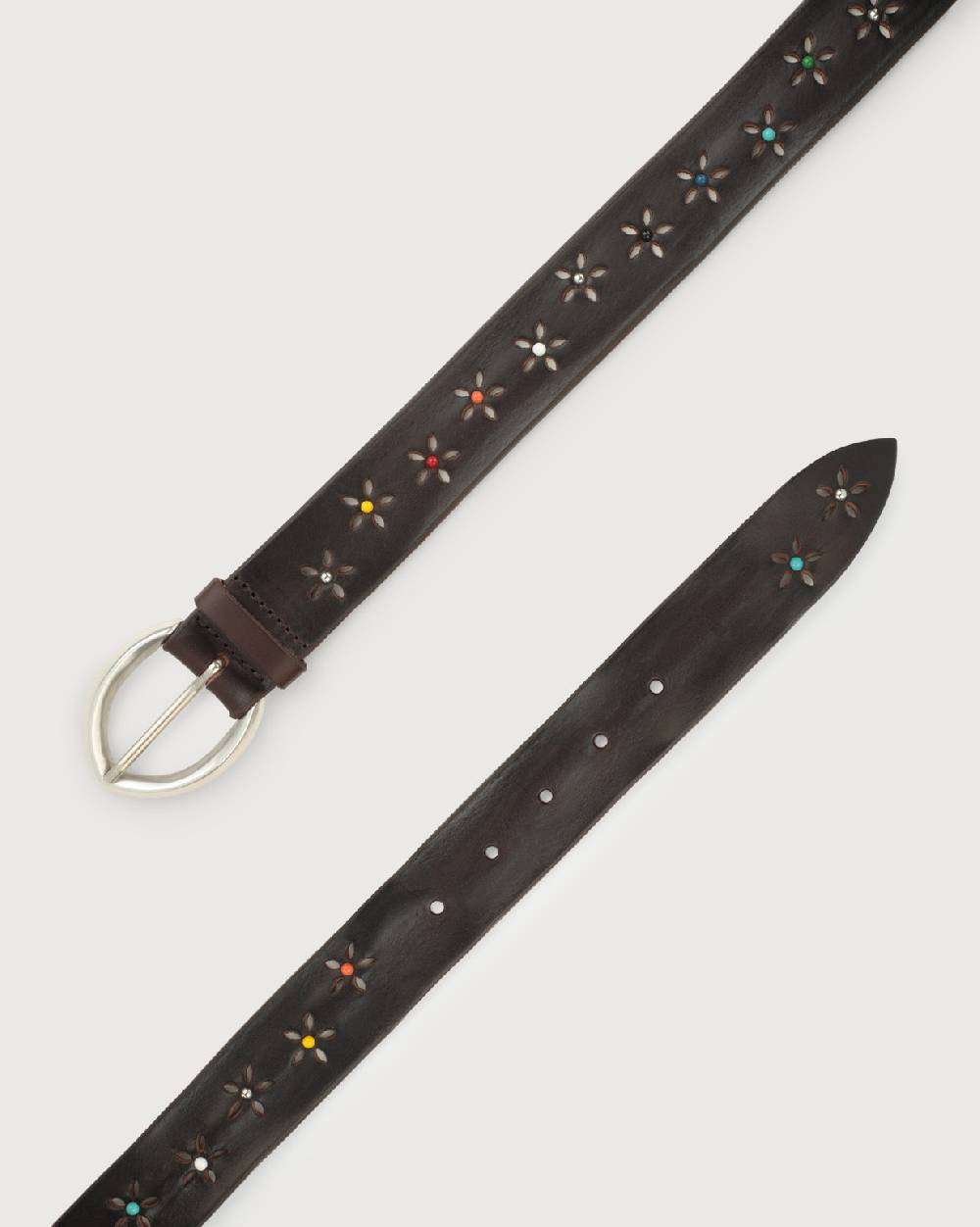 Orciani Cintura Bull Soft B in cuoio con borchie 2025