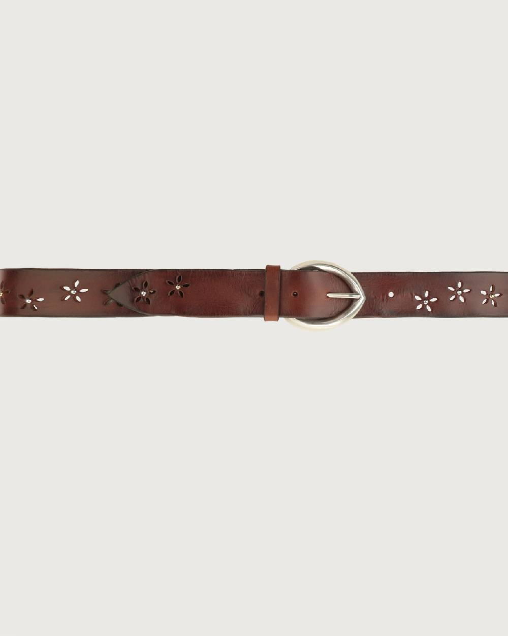 Orciani Cintura Bull Soft A in cuoio con borchie In Linea
