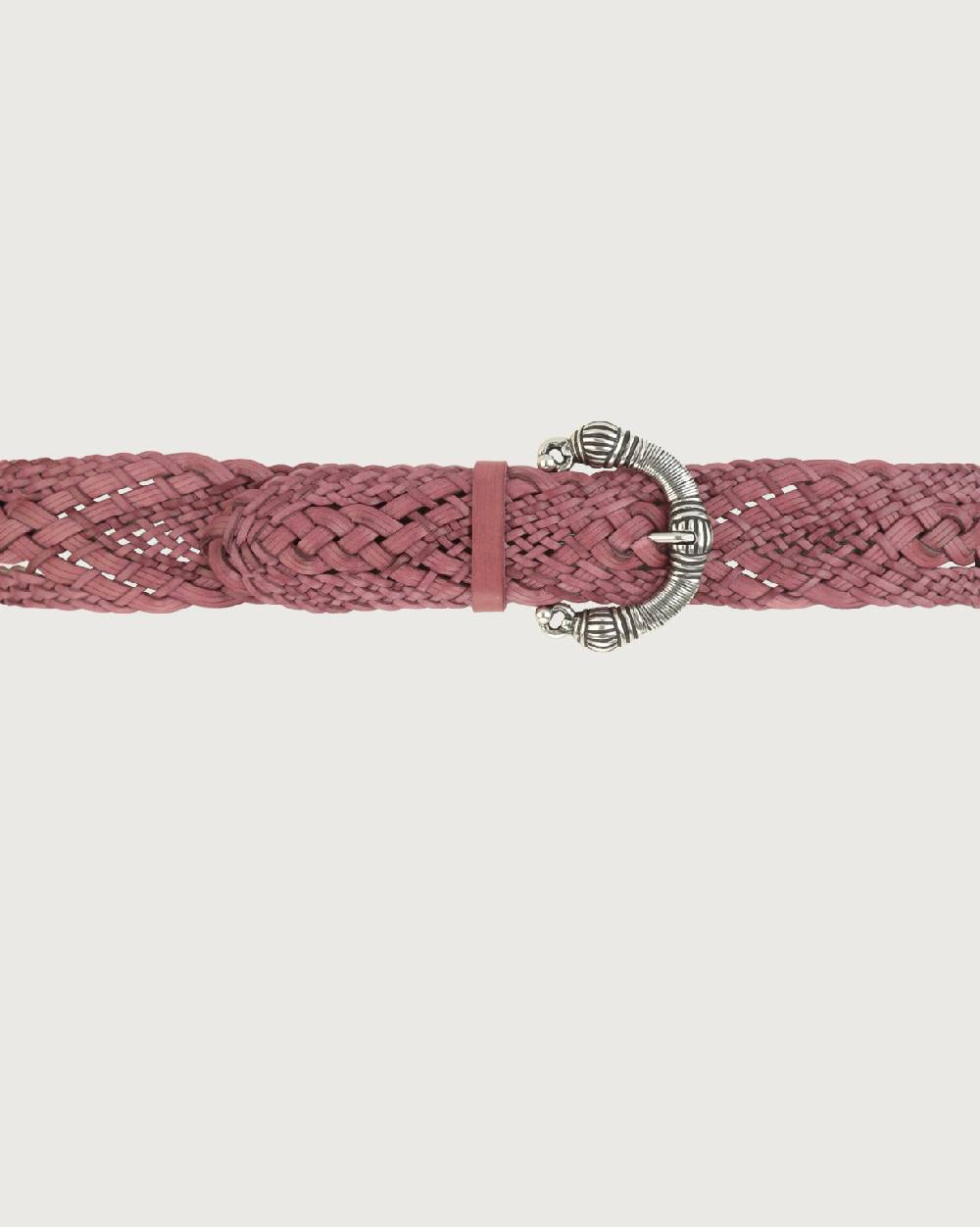 Orciani Cintura intrecciata Masculine in cuoio 5,5 cm Promozione