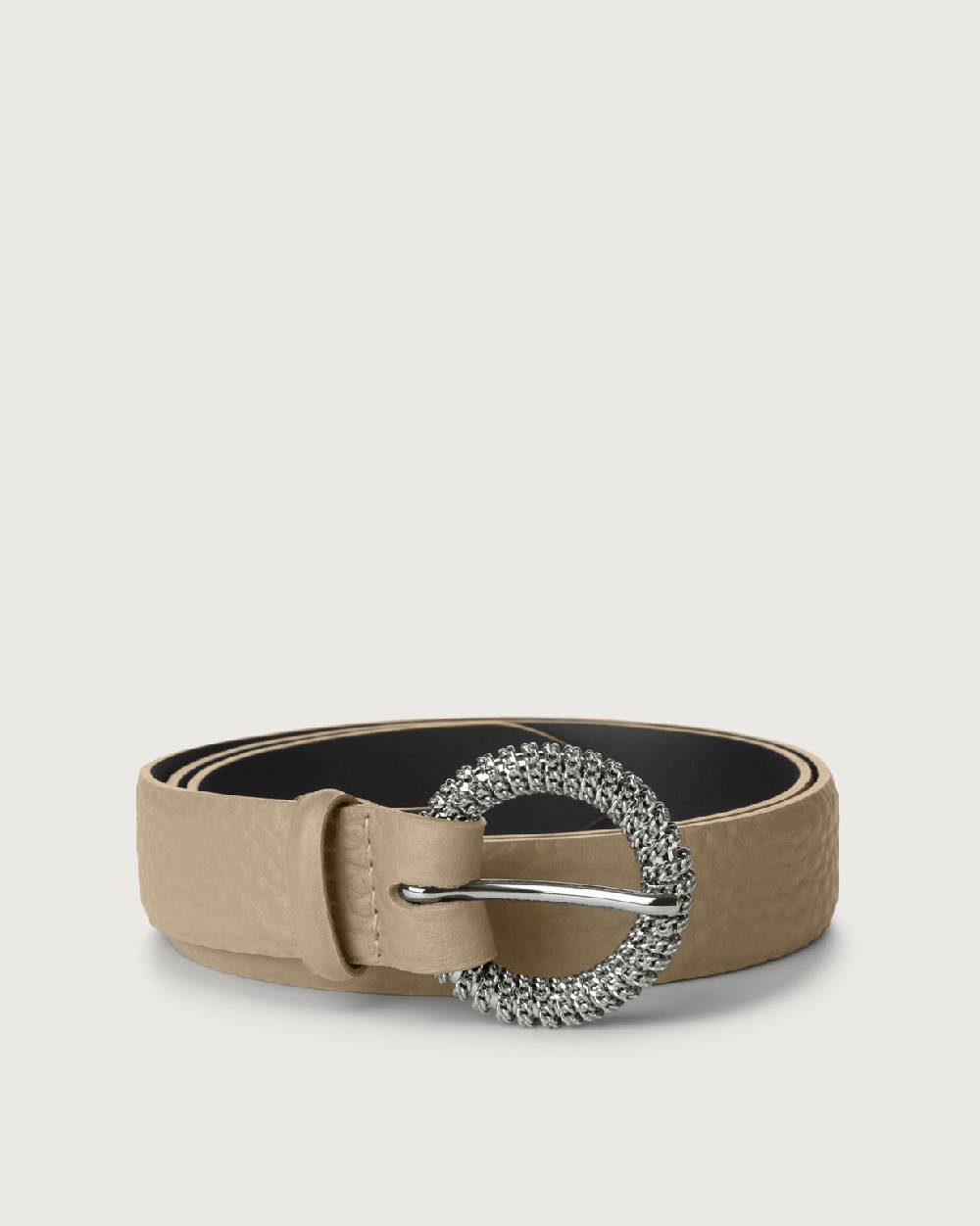 Orciani Cintura Soft in pelle fibbia chain Negozi Online