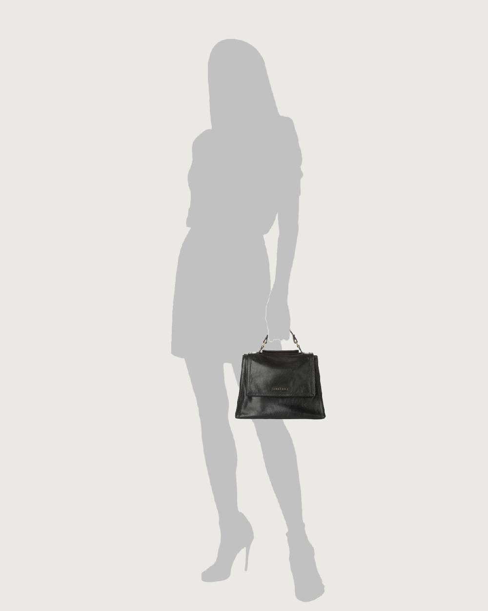 Orciani Borsa Sveva Notturno piccola in pelle con tracolla Italy