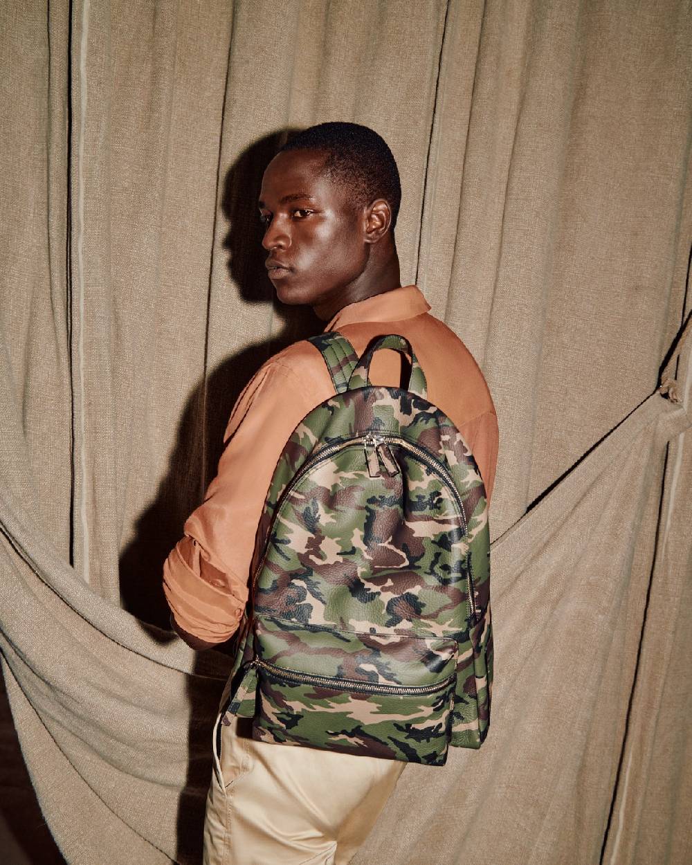 Orciani Zaino Camouflage in pelle Nuova
