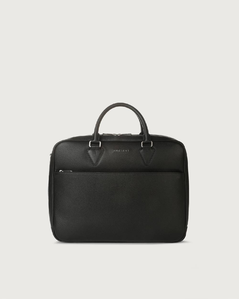 Orciani Borsa a mano Business slim Timeless in pelle palmellata Smaltimento dello stoccaggio