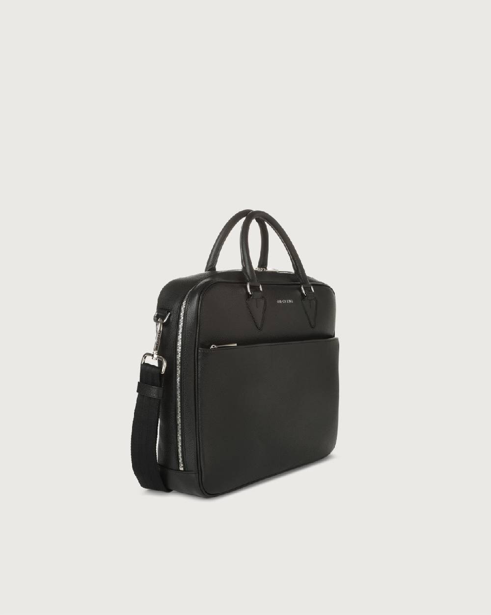 Orciani Borsa a mano Business slim Timeless in pelle palmellata Smaltimento dello stoccaggio