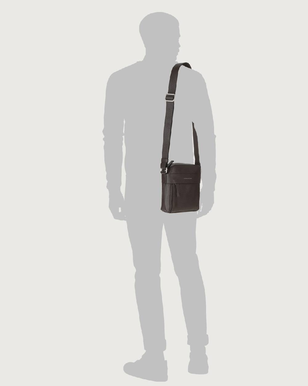Orciani Borsa messenger piccola Micron in pelle Grandi sconti