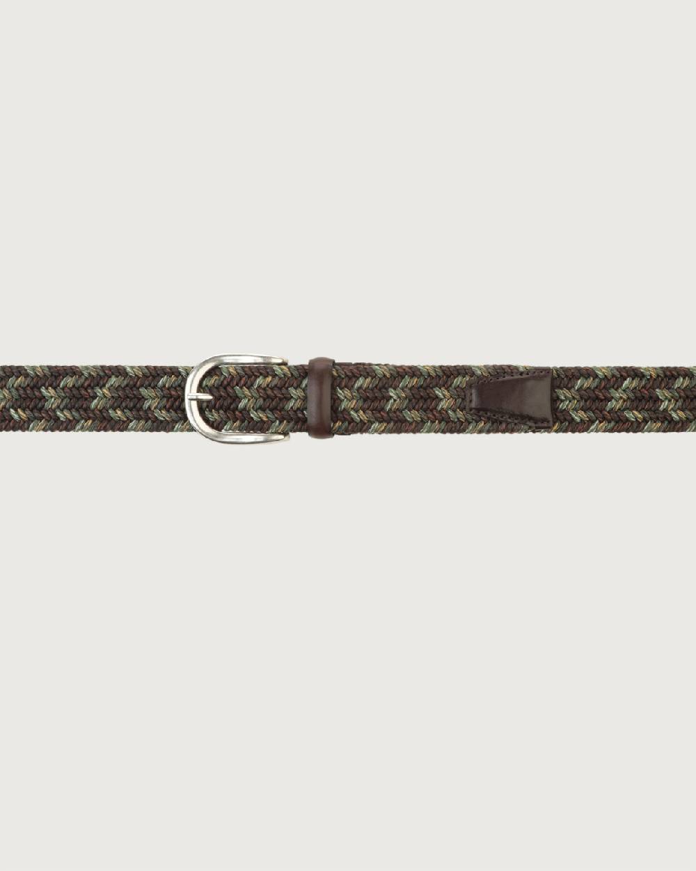 Orciani Cintura elasticizzata Fade Elast in lino e cuoio Only for today