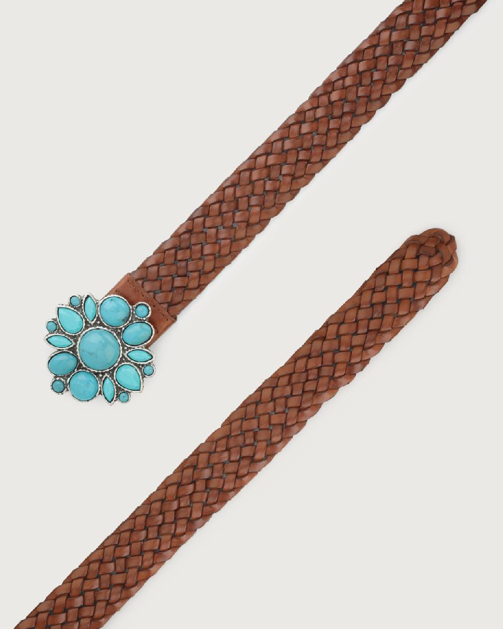 Orciani Cintura Masculine in cuoio con fibbia turchesi 50% di sconto con spedizione gratuita