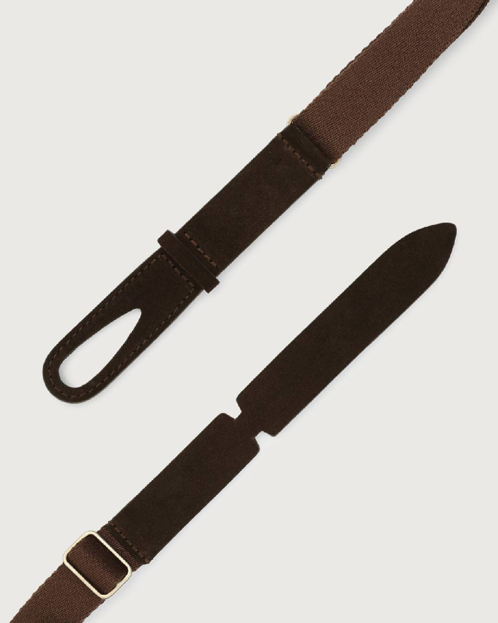 Orciani Cintura Nobuckle Kids Suede in camoscio e tessuto Novità