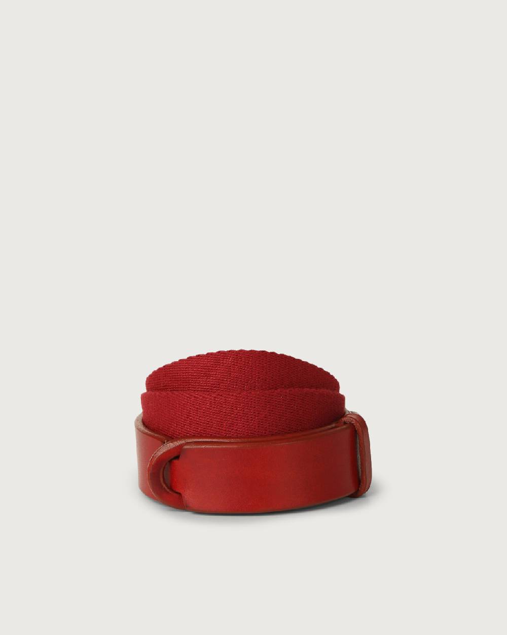 Orciani Cintura Nobuckle Kids Bull in cuoio e tessuto Offerta