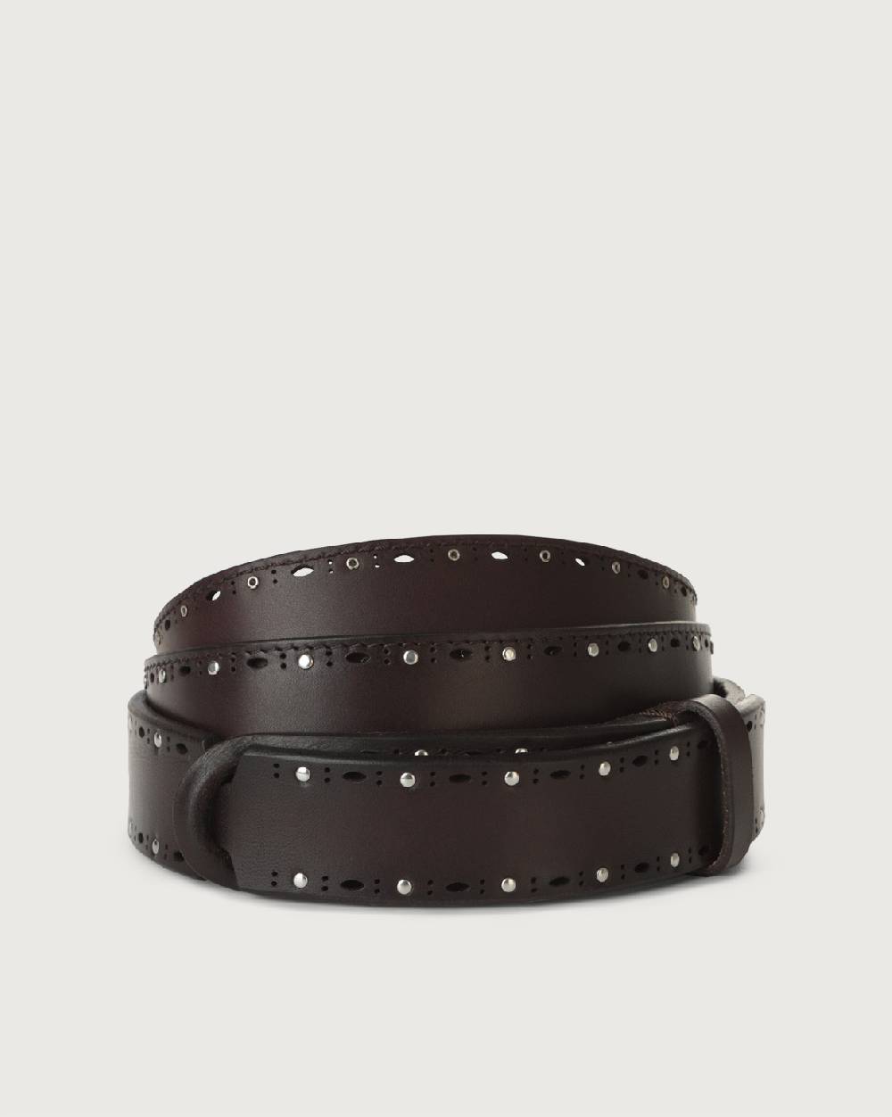 Orciani Cintura Nobuckle Bull Soft in cuoio con micro-borchie Outlet