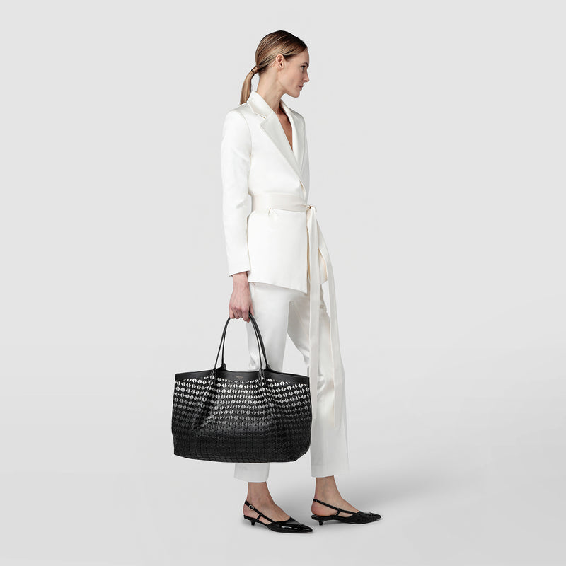 Serapian Tote bag secret in mosaico chiaroscuro Spedizione Gratuita