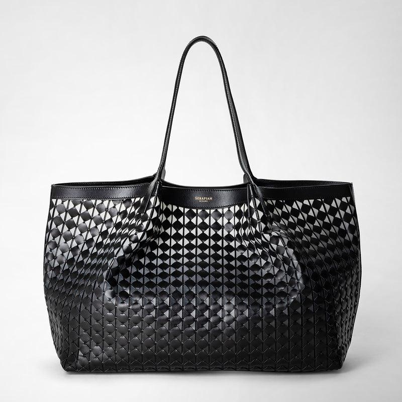Serapian Tote bag secret in mosaico chiaroscuro Spedizione Gratuita