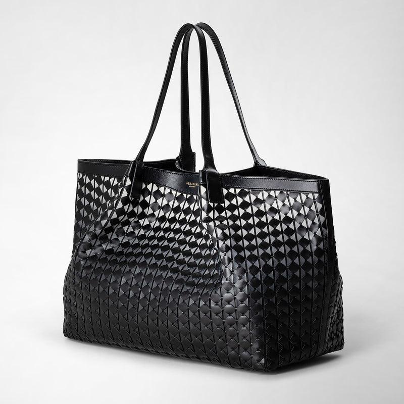 Serapian Tote bag secret in mosaico chiaroscuro Spedizione Gratuita