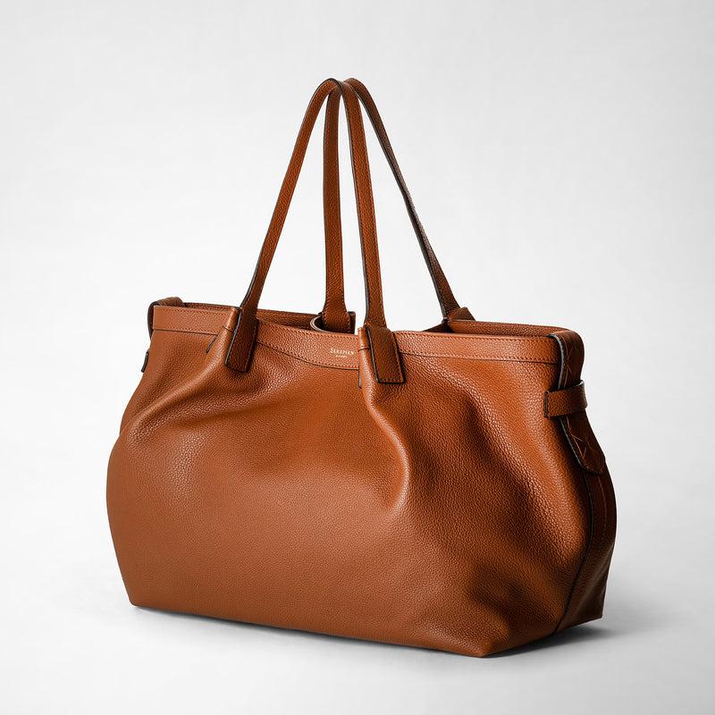Serapian Tote bag secret in pelle rugiada cuoio Soddisfazione Garantita