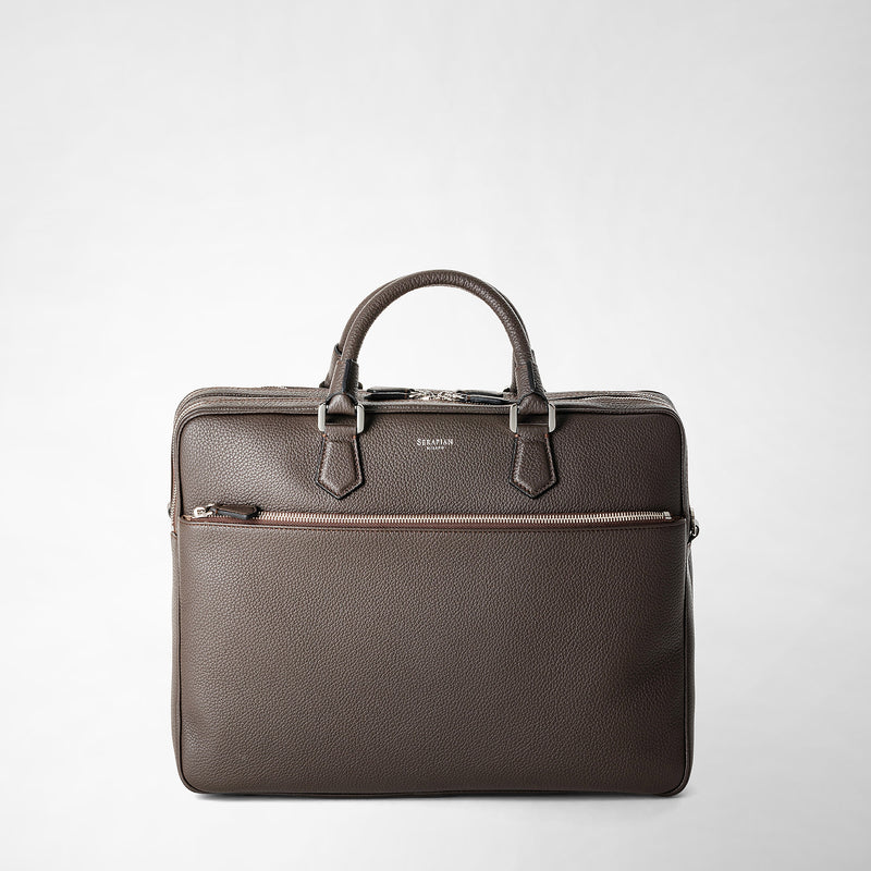 Serapian Borsa business grande in pelle cachemire espresso Convenienza