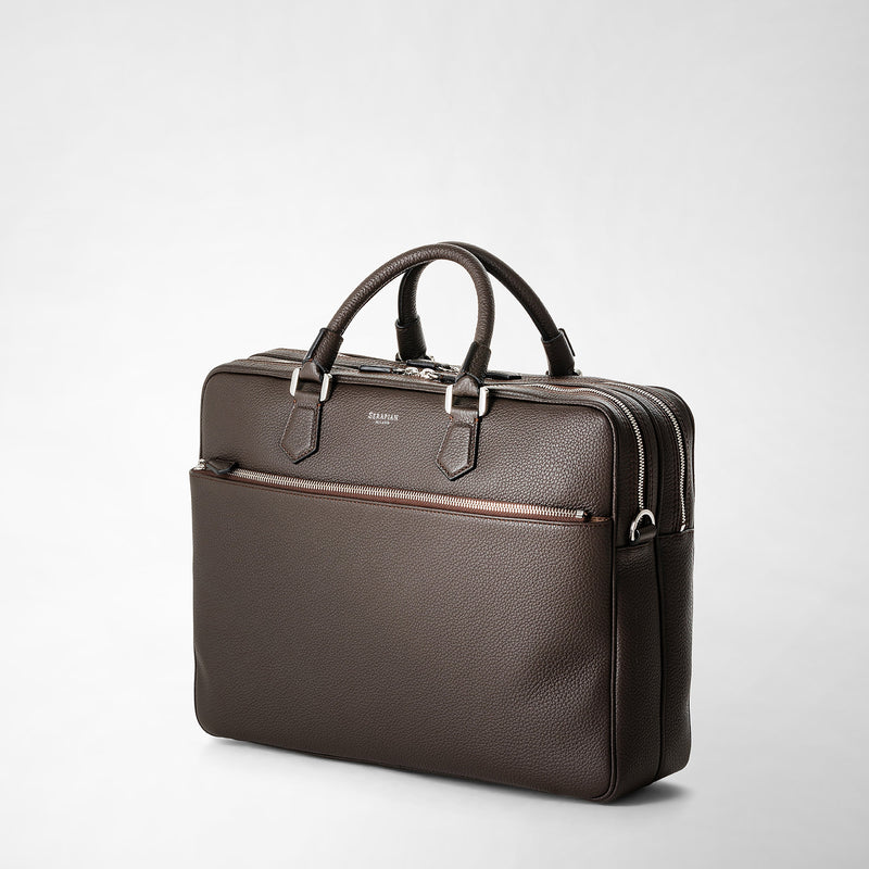 Serapian Borsa business grande in pelle cachemire espresso Convenienza