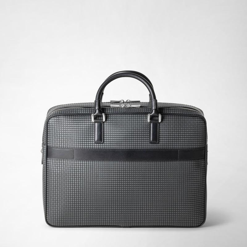 Serapian Borsa business doppio scomparto in stepan nero Novità
