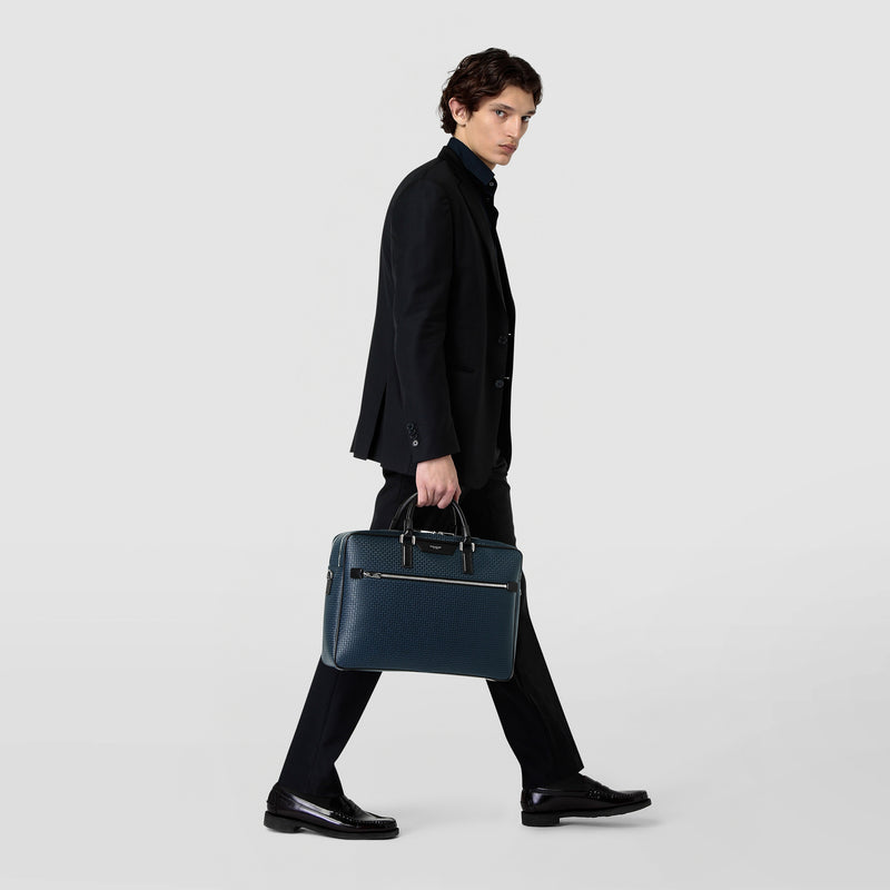 Serapian Borsa business scomparto stepan blu oceano-nero Presa