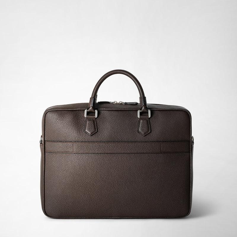 Serapian Borsa business slim in pelle cachemire espresso Saldi