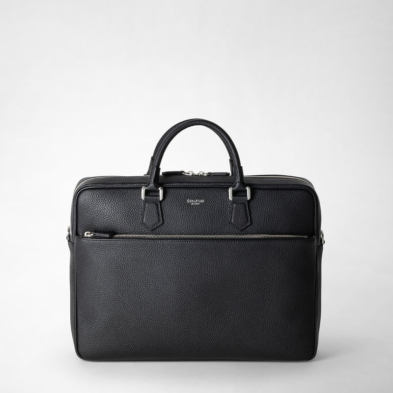 Serapian Borsa business slim in pelle cachemire nero Offerte