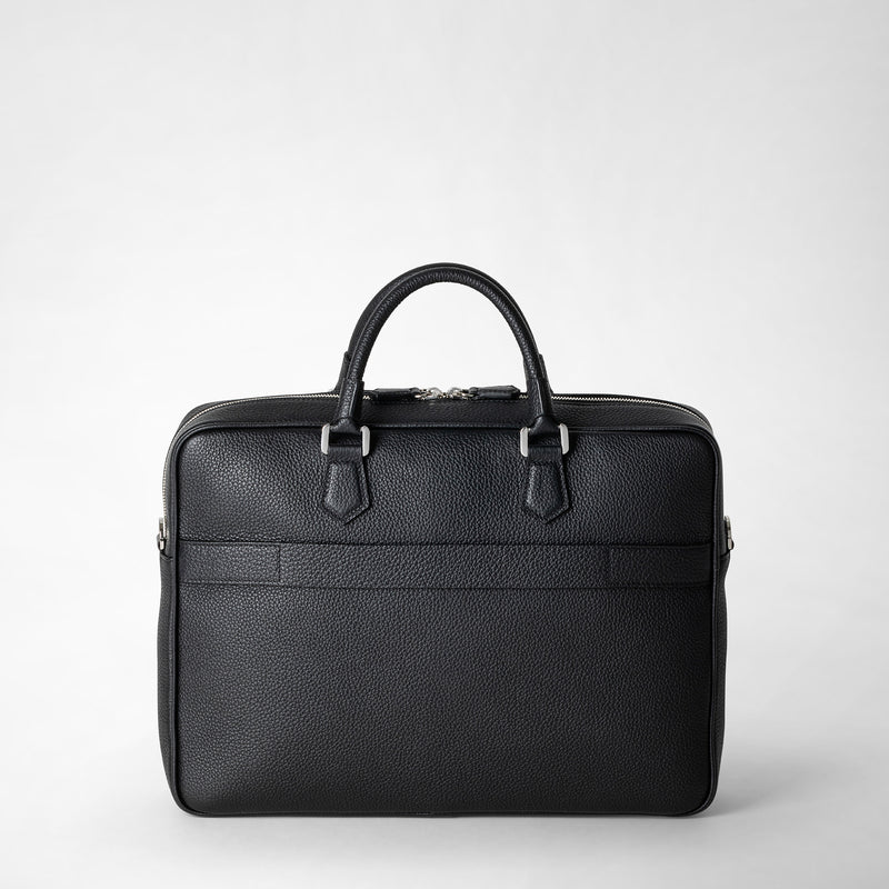Serapian Borsa business slim in pelle cachemire nero Offerte
