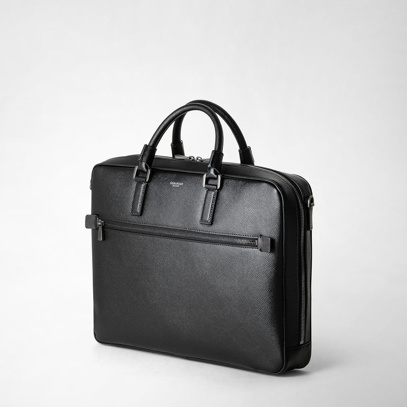 Serapian Borsa business slim in pelle evoluzione nero Hotsell