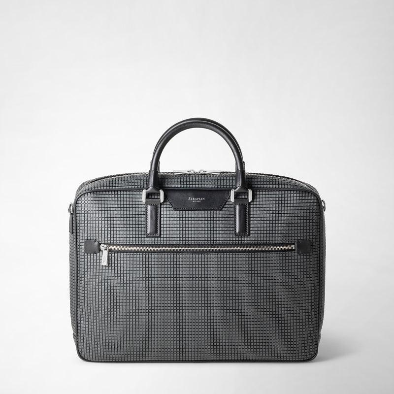 Serapian Borsa business slim in stepan asfalto-nero Vendita Economica