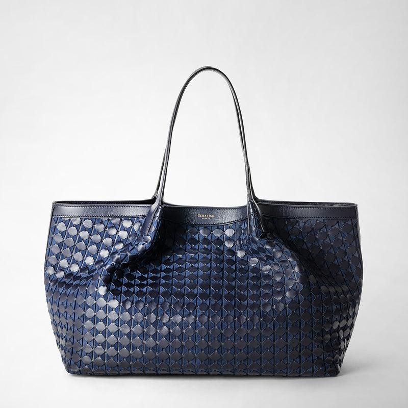 Serapian Secret tote bag in mosaico midnight blue 2025