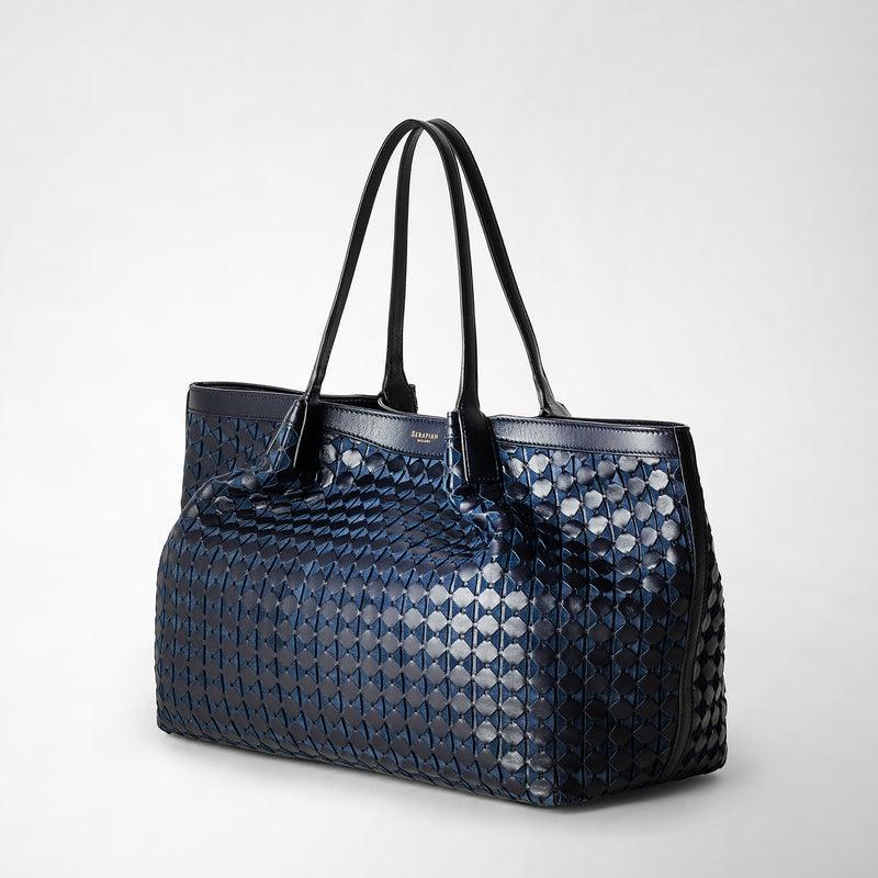 Serapian Secret tote bag in mosaico midnight blue 2025