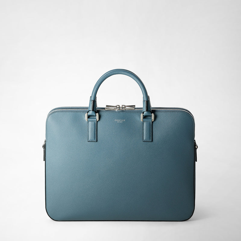 Serapian BORSA BUSINESS SLIM CON DOPPIA ZIP IN PELLE EVOLUZIONE Acquista Ora