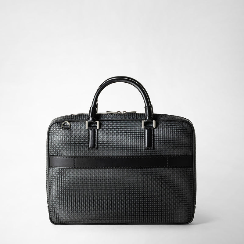 Serapian Borsa business extra slim in stepan asfalto-nero Shopping Online
