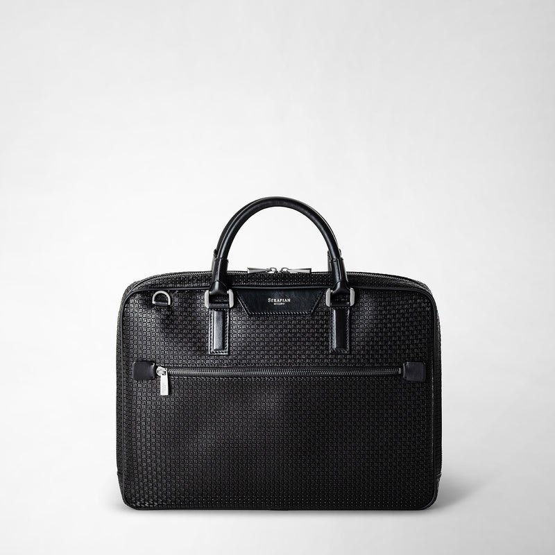 Serapian Borsa business extra slim in stepan nero-nero eclissi Prezzo Ridotto