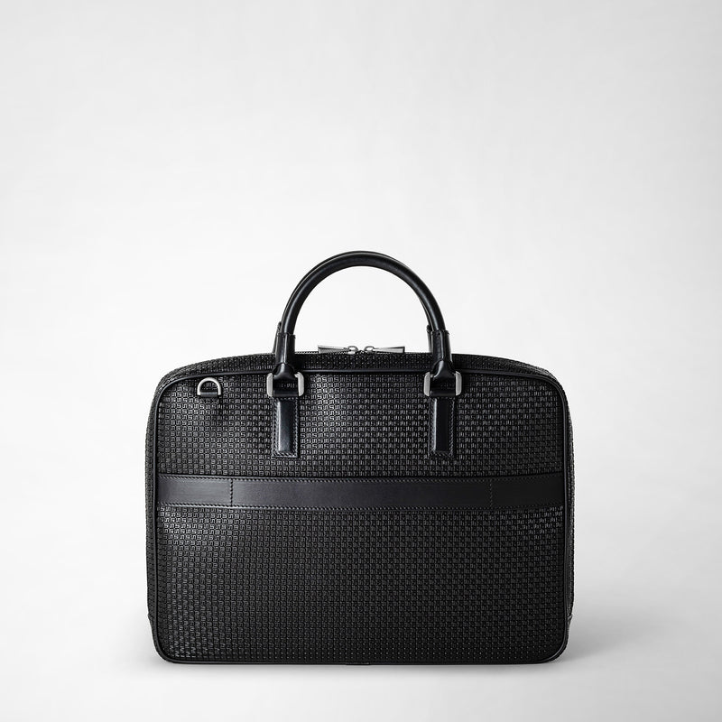 Serapian Borsa business extra slim in stepan nero-nero eclissi Prezzo Ridotto