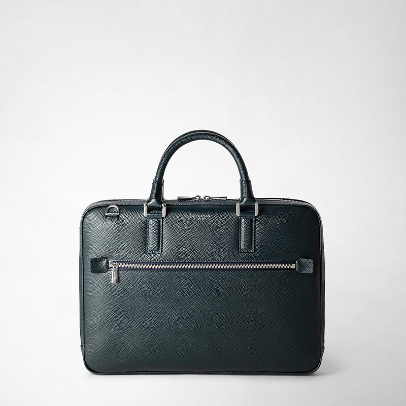 Serapian Borsa business extra slim in pelle evoluzione blu navy Convenienza