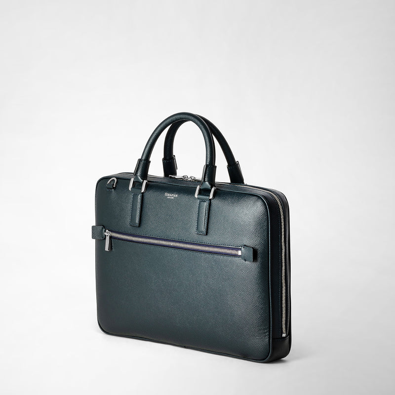 Serapian Borsa business extra slim in pelle evoluzione blu navy Convenienza