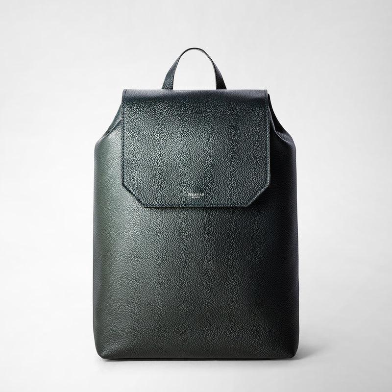 Serapian Day backpack in cachemire leather navy blue Presa