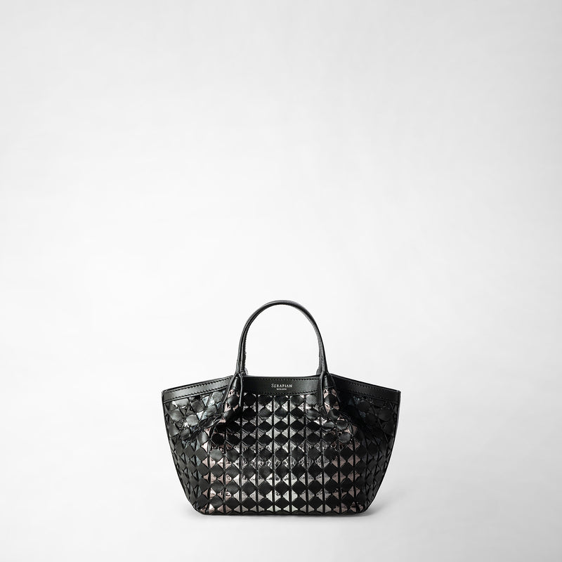 Serapian BORSA SECRET MINI IN MOSAICO ED ELAPHE Economico