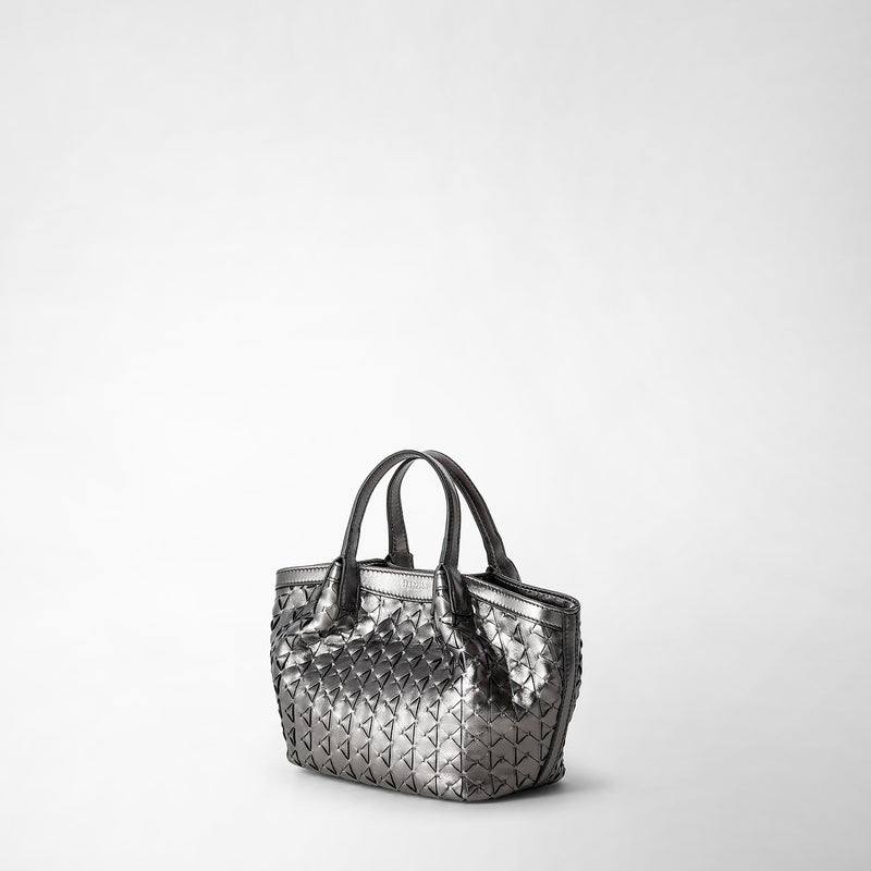 Serapian Mini secret bag in mosaico ruthenium Vendita Calda