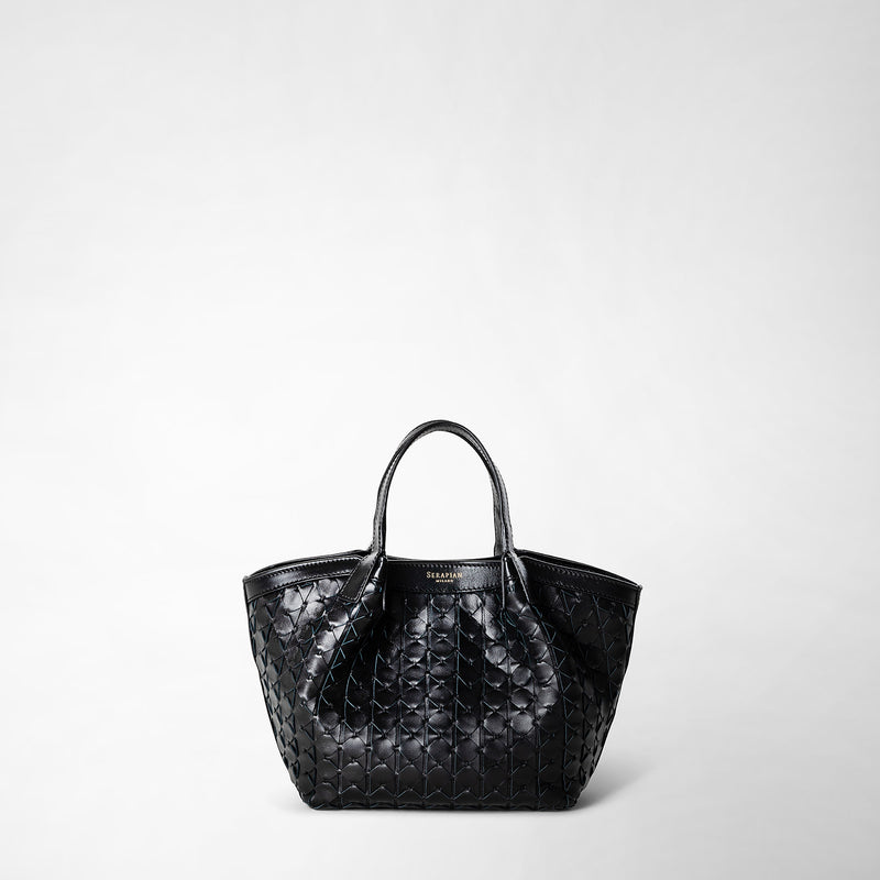 Serapian Borsa secret mini in mosaico nero Negozio