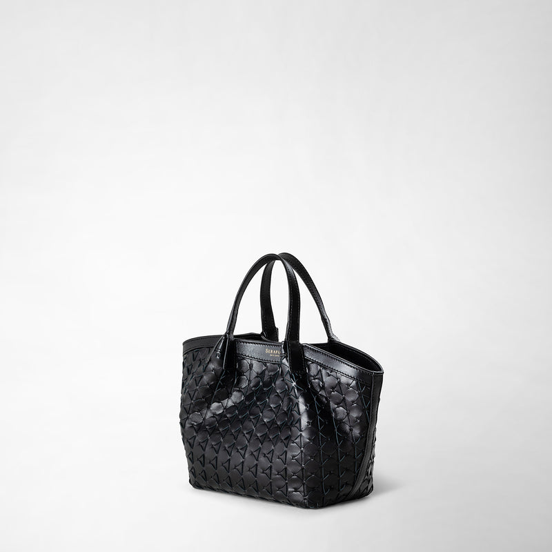 Serapian Borsa secret mini in mosaico nero Negozio