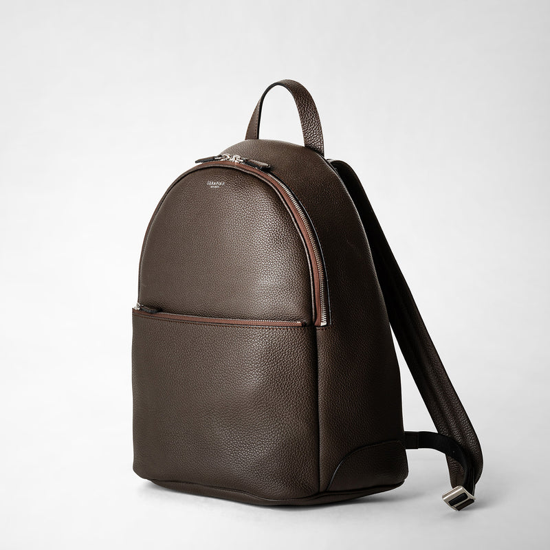 Serapian Backpack in cachemire leather espresso Moda