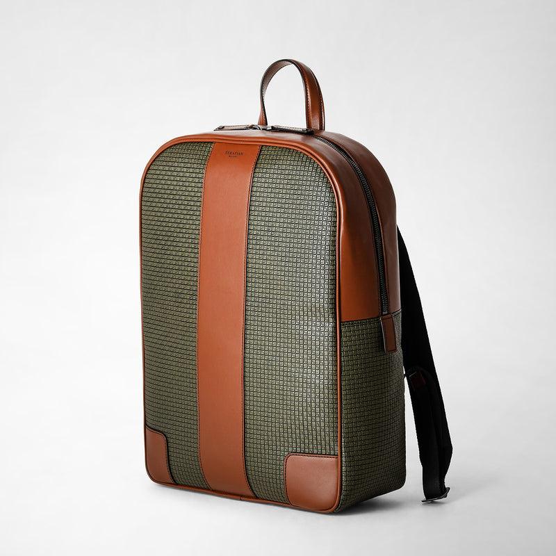 Serapian Backpack in stepan kaki and cuoio 2025