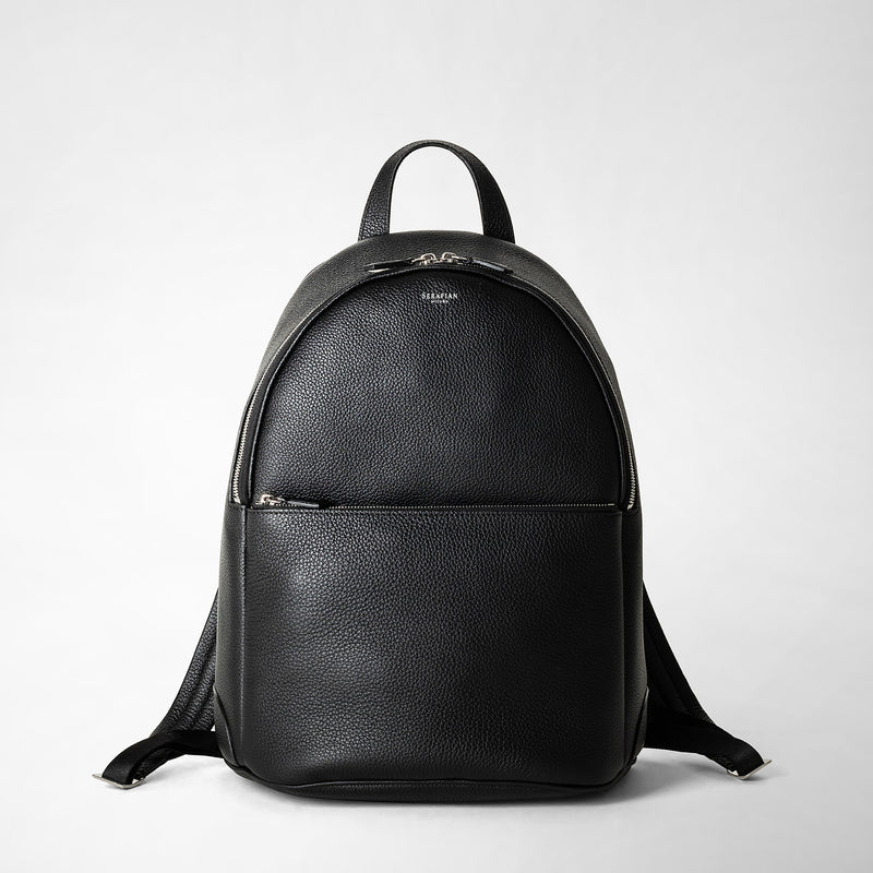 Serapian Backpack in cachemire leather black Italia