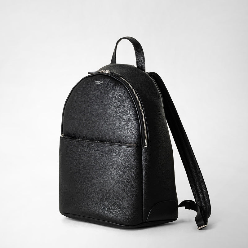 Serapian Backpack in cachemire leather black Italia