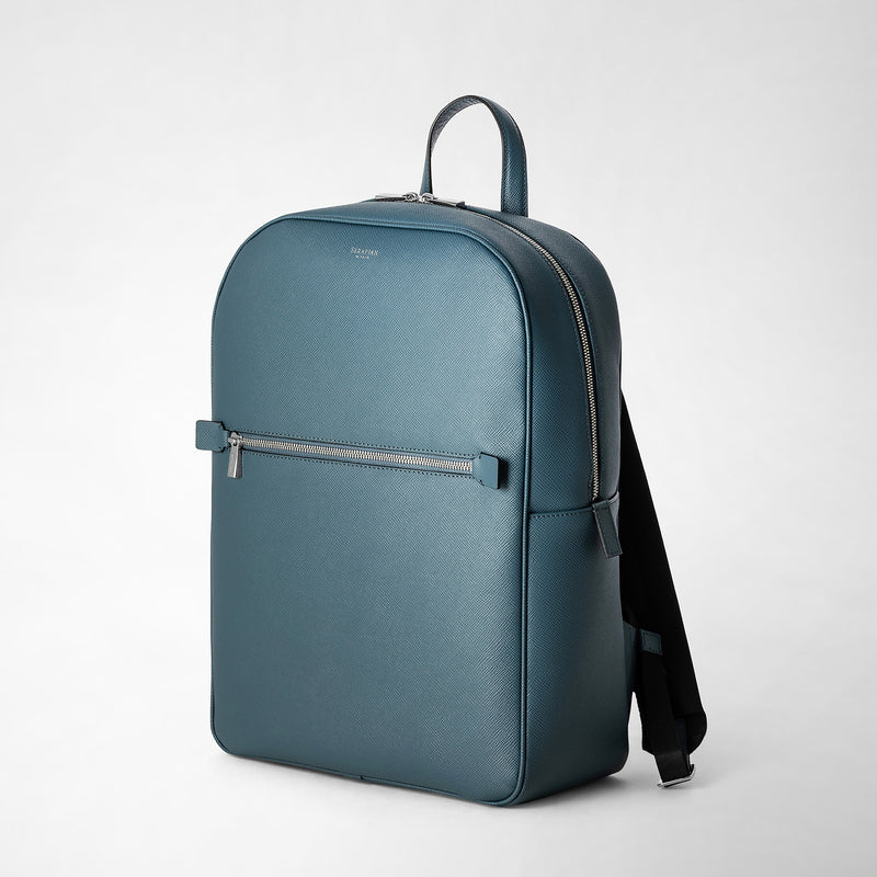 Serapian Zaino in pelle evoluzione blu avio In Linea