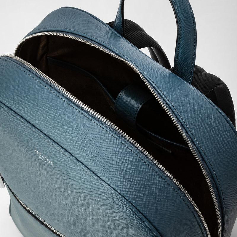 Serapian Zaino in pelle evoluzione blu avio In Linea