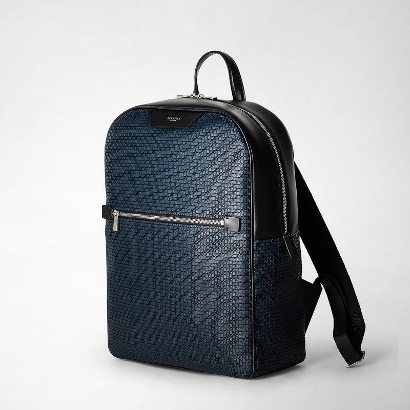 Serapian Zaino in stepan blu oceano-nero Spedizione Gratuita