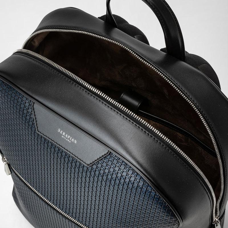 Serapian Zaino in stepan blu oceano-nero Spedizione Gratuita