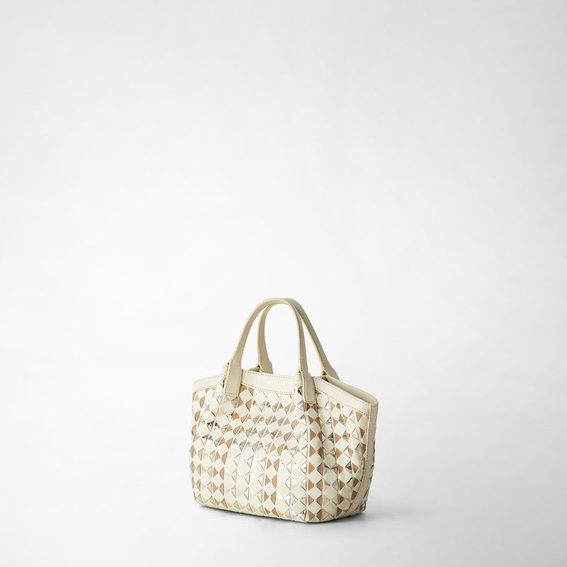 Serapian BORSA SECRET MINI IN MOSAICO ED ELAPHE Prezzo di fabbrica